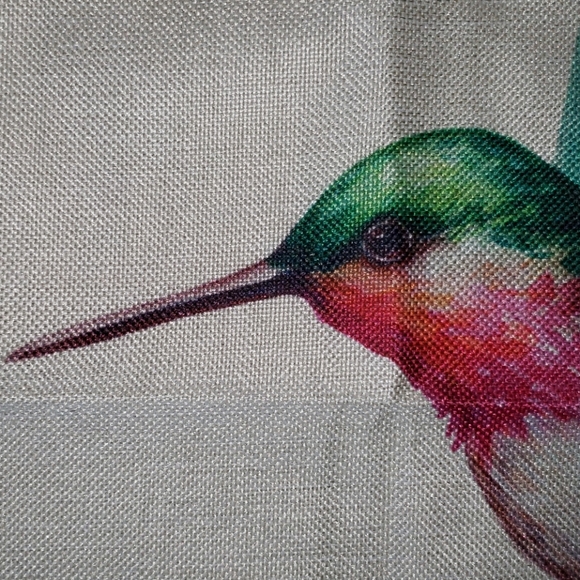Hummingbird Pillow Cover. Colibri Bird - Picture 4 of 12